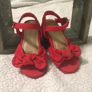 Red strap toddler sandals